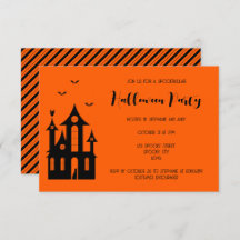 Adult Halloween Party Haunted House Black Orange 