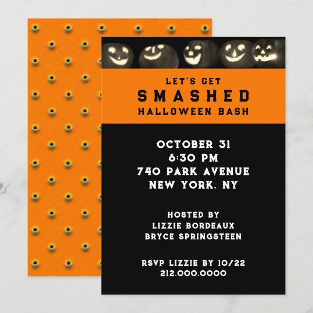 Adult Halloween Party Invitation (Front/Back)