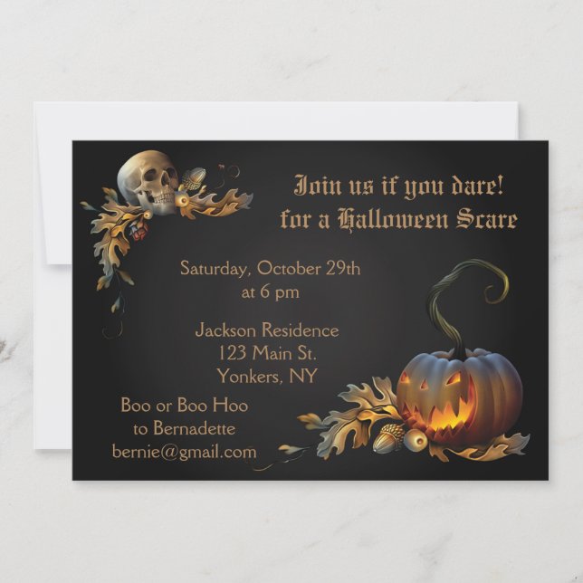 Adult Halloween Party Invitation (Front)