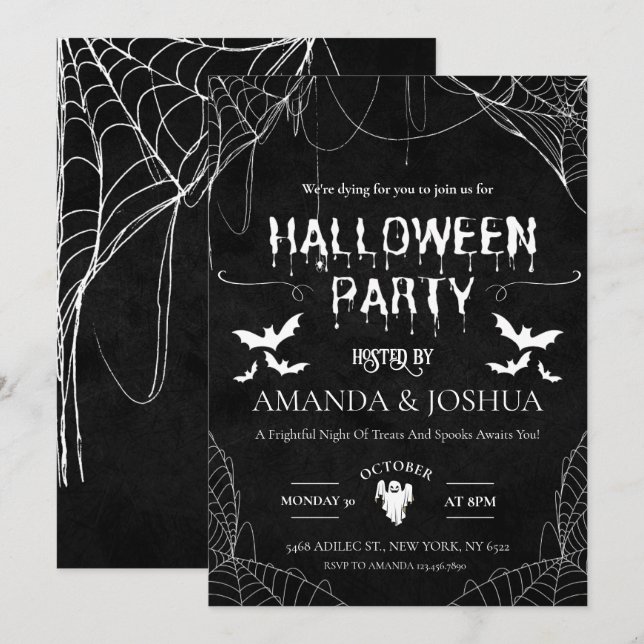 Adult Halloween Party  Invitation (Front/Back)