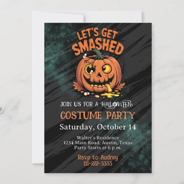 Adult Halloween Party Invitation (Front)