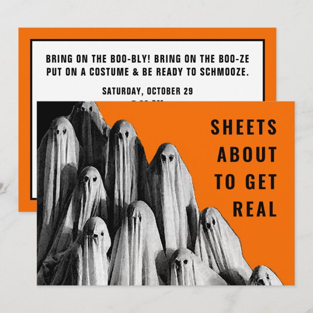 Adult Halloween Party Invitations (Front/Back)