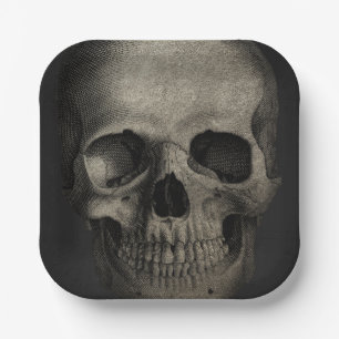 Adult Halloween Party Skulkl Paper Plate