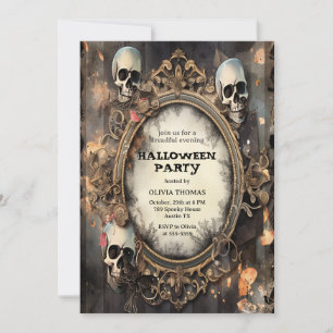 Adult Halloween Party Vintage Gothic Invitation