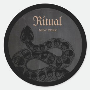 Adult Halloween Serpent Snake Classic Round Sticker