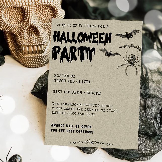 Adult Halloween Vintage Costume Party  Invitation (Creator Uploaded)
