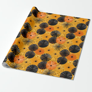 Adult Halloween Wrapping Paper Mid-Century Modern
