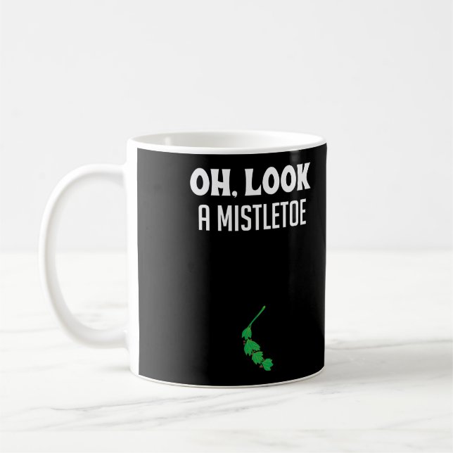 Adult Humour Christmas Mistletoe Dirty Santa Gift  Coffee Mug (Left)