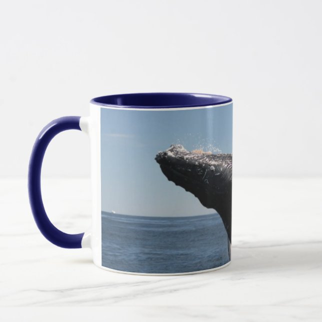 Adult Humpback Whale Breaching Mug (Left)