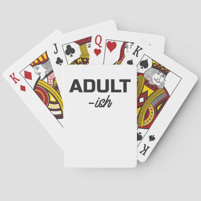 Adult-ish Adult Sarcasm Playing Cards (Back)