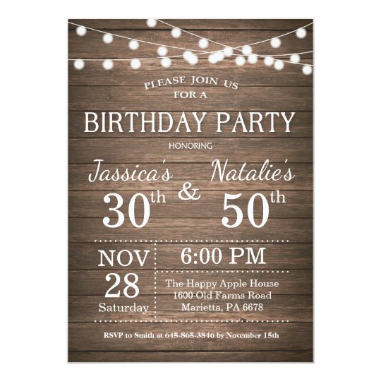 Joint Birthday Invitation Card