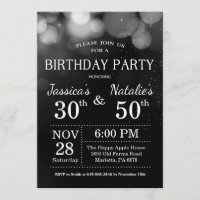 Adult Joint Birthday Party Silver Glitter