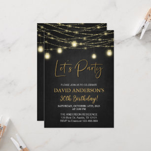 Adult Men's 30th Birthday Backyard Party Invitation