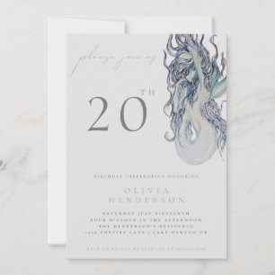 Adult Mermaid ANY Birthday Party Invitation
