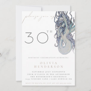 Adult Mermaid ANY Birthday Party Invitation