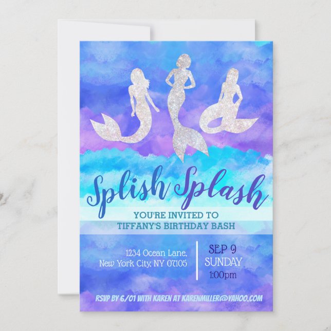 Adult Mermaid Invitations (Front)