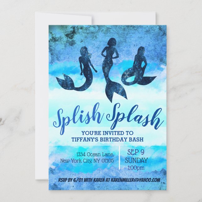 Adult Mermaid Invitations (Front)