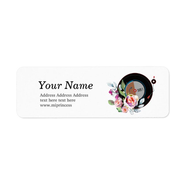 adult music return address stickers (Front)