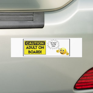Adult On Board Bumper Sticker