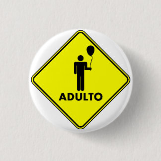 “ADULT” pin, 3,2 cm 3 Cm Round Badge