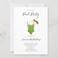 Adult Pool Birthday Party Swimsuit