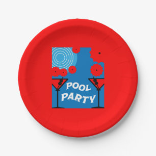 Adult Pool Parties  Paper Plate