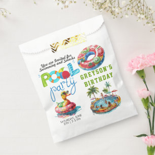 Adult Pool Party Summer Beach Birthday  Favour Bags