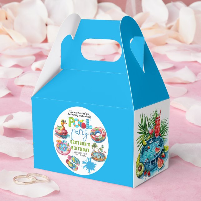 Adult Pool Party Summer Beach Birthday  Favour Box (Wedding)
