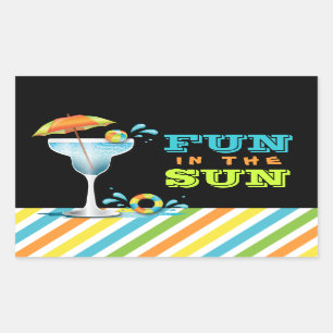 Adult Pool Party Summer Fun in the Sun Sticker