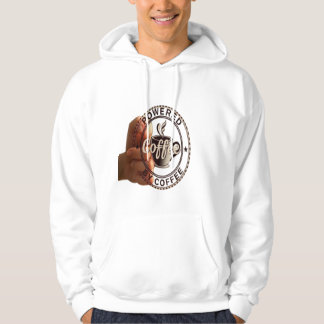 Adult "Powered By Coffee" Premium Pullover Hoodie