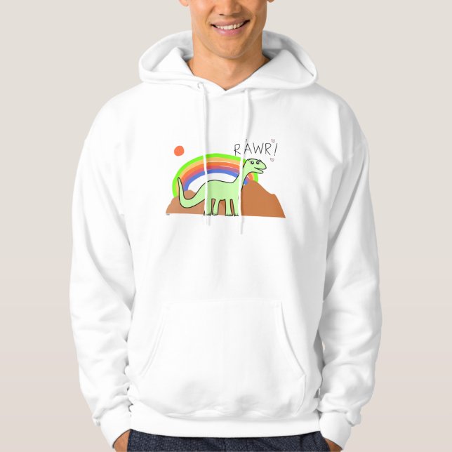 Adult Rainbow Rawr Hoodies (Front)