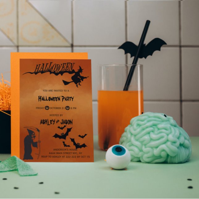 Adult Scary Halloween Party Death Invitation (Creator Uploaded)