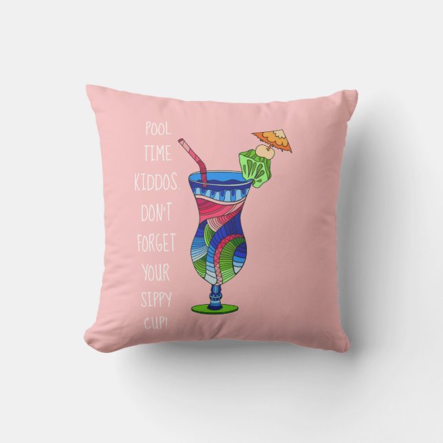 Adult Sippy Cup (pink), Cute Pool Cushion (Front)