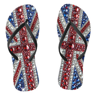 Adult Slim Straps with British Colours Flip Flops