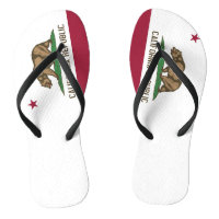 Adult Slim Straps with Flag of California, USA