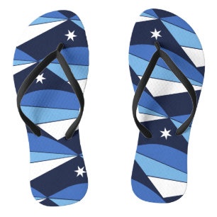 Adult Slim Straps with Flag of Columbia, SC Flip Flops