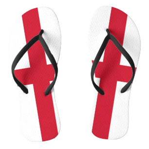 Adult Slim Straps with Flag of England, UK Flip Flops