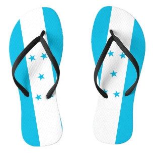 Adult Slim Straps with Flag of Honduras Flip Flops