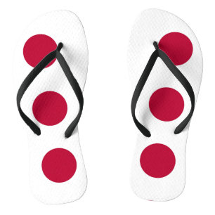 Adult Slim Straps with Flag of Japan Flip Flops