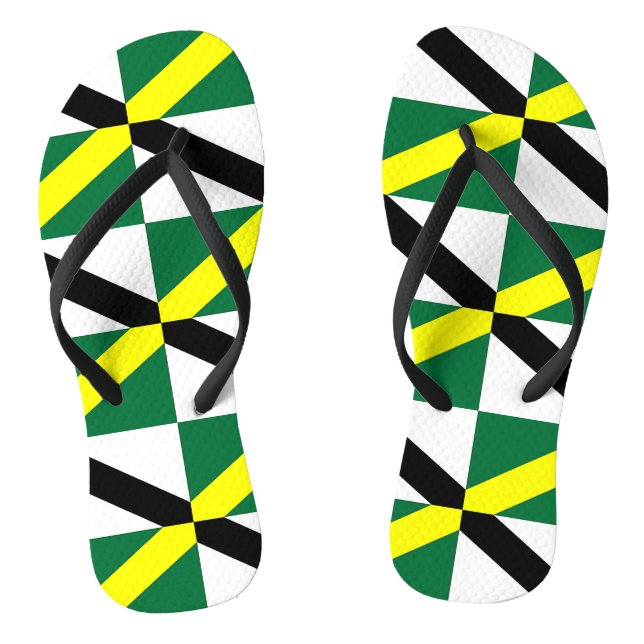 Adult Slim Straps with Flag of Monterey, USA Flip Flops (Footbed)