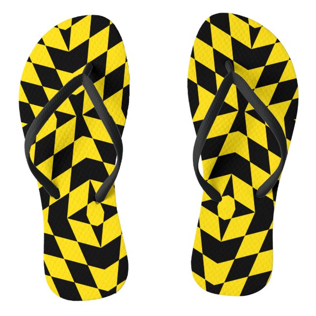 Adult Slim Straps with Flag of Munich Flip Flops (Footbed)