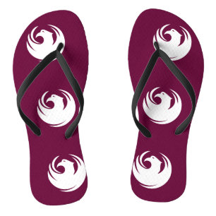 Adult Slim Straps with Flag of Phoenix City Flip Flops