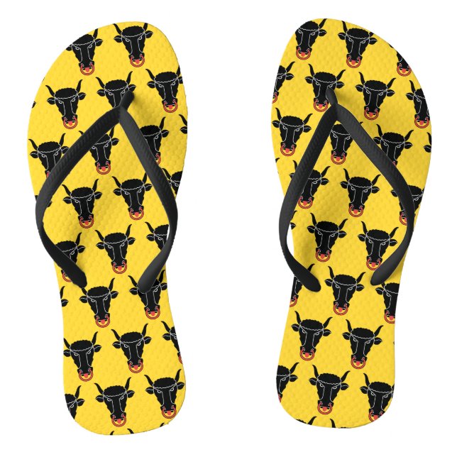 Adult Slim Straps with Flag of Uri, Switzerland Flip Flops (Footbed)