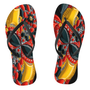 Adult Slim Straps with Germany Colours Flip Flops