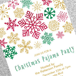 Adult slumber party invitation