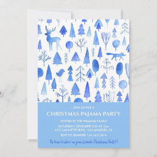 Adult slumber party invite Beautiful Watercolor