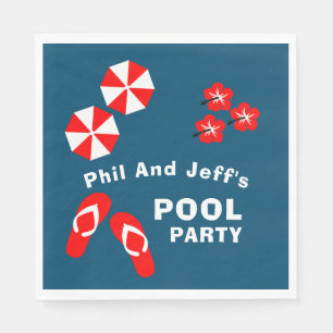 Adult Summer Pool Party Napkin