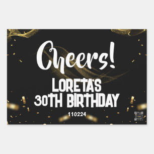 Adult Surprise Birthday Wrapping Paper Black