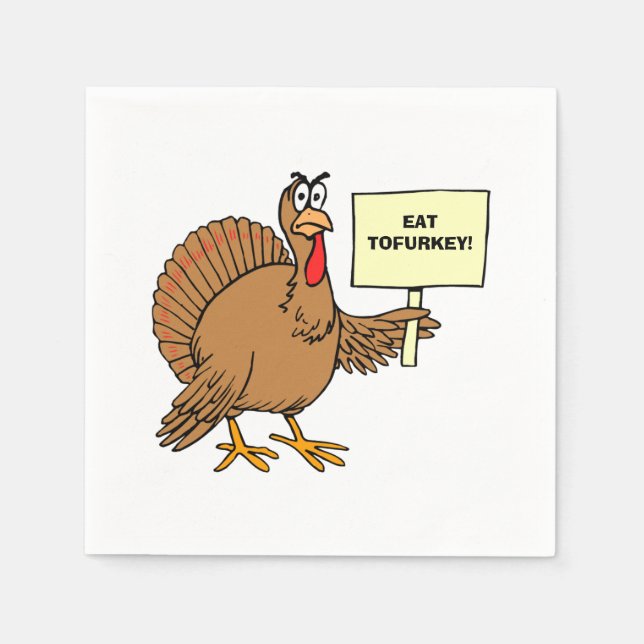 Adult Thanksgiving Humour Tofurkey Joke Napkin (Front)