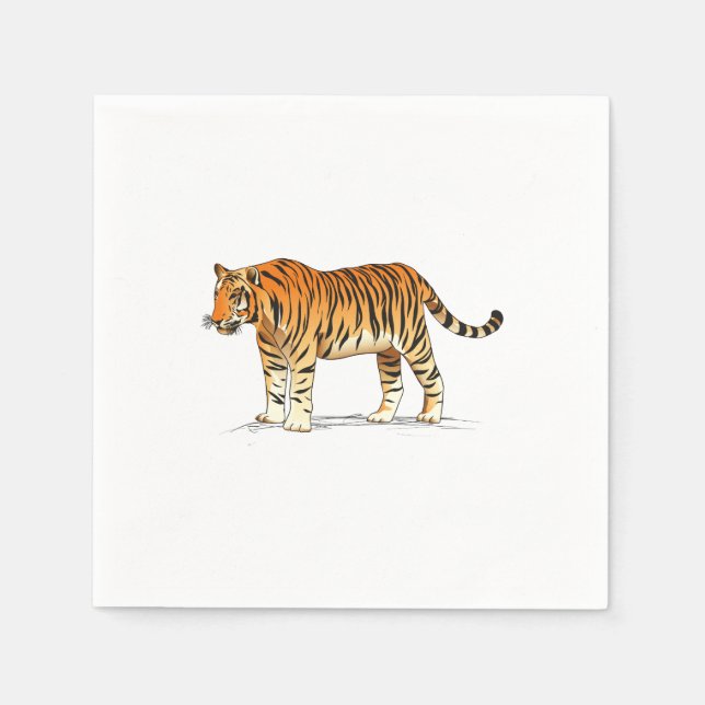 Adult Tiger Napkin (Front)